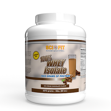 Протеїн Ізолят сироваткового протеїну SciFit 100% Whey Isolate 2272 грам Chocolate