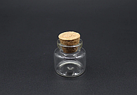 Скляна міні пляшечка з пробкою 30 * 30 мм - 9 мл