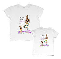 Набор футболок для мамы и дочки "makes you happy" Family look