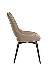 Поворотне крісло R-50 какао Vetro Mebel, екошкіра + чорний метал, фото 5