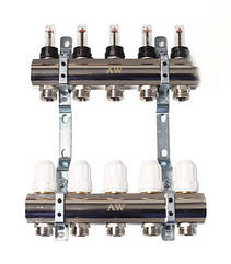 Колектор для теплої підлоги Aqua-World 8 виходів х 1"