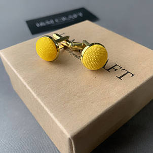 Запонки I&M Craft жовті (500101Z), фото 2