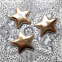 Патчі зірочки золоті з екошкіри d — 5 см. 2.5 грн від 10 шт.