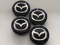 Колпачки заглушки в литые диски Mazda 57/53/9 мм. Черные