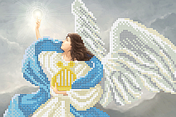 Схема для вишивки бісером Рб-5-55 Ангел з арфою