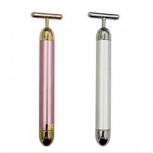 Масажер для вирівнювання контурів і ліфтингу, CAMMUO 24k Gold Vibration Facial Beauty Roller Massager Stick Lift, 1 шт