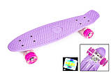 Пластборд Penny Board Ліловий зі світними колесами, фото 4