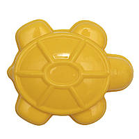 Формочка для песка пасочка черепашка, 9,5х7,5х2,5 см, желтый, пластик (JH2-003-1)