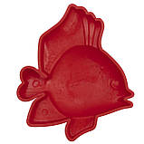 Формочка для піску пасочка рибка, 12,5 см, червоний, пластик (JH2-004B-2), фото 2