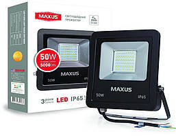 Прожектор 50Вт 5000К Maxus 1-MAX-01-LFL-5050