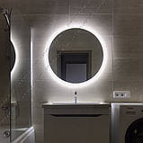 Дзеркало кругле з LED-підсвіткою, 800х800 мм, L 57, фото 3