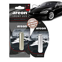 Ароматизатор Areon (Освежитель воздуха в машину) "Sport Lux" 5мл - жидкий (гель) листик_Silver