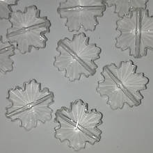 Намистини акрил "Лист клена" прозорий 22 мм