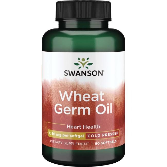 Масло зародків пшениці - холодного віджиму Swanson 1,130 60 мг гельових капсул