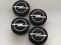 Колпачки заглушки в литые диски Opel 57/53/9 мм. Черные