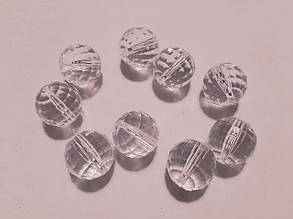 Бусины акрил "Шар грани" прозрачный 22 мм 500 грамм