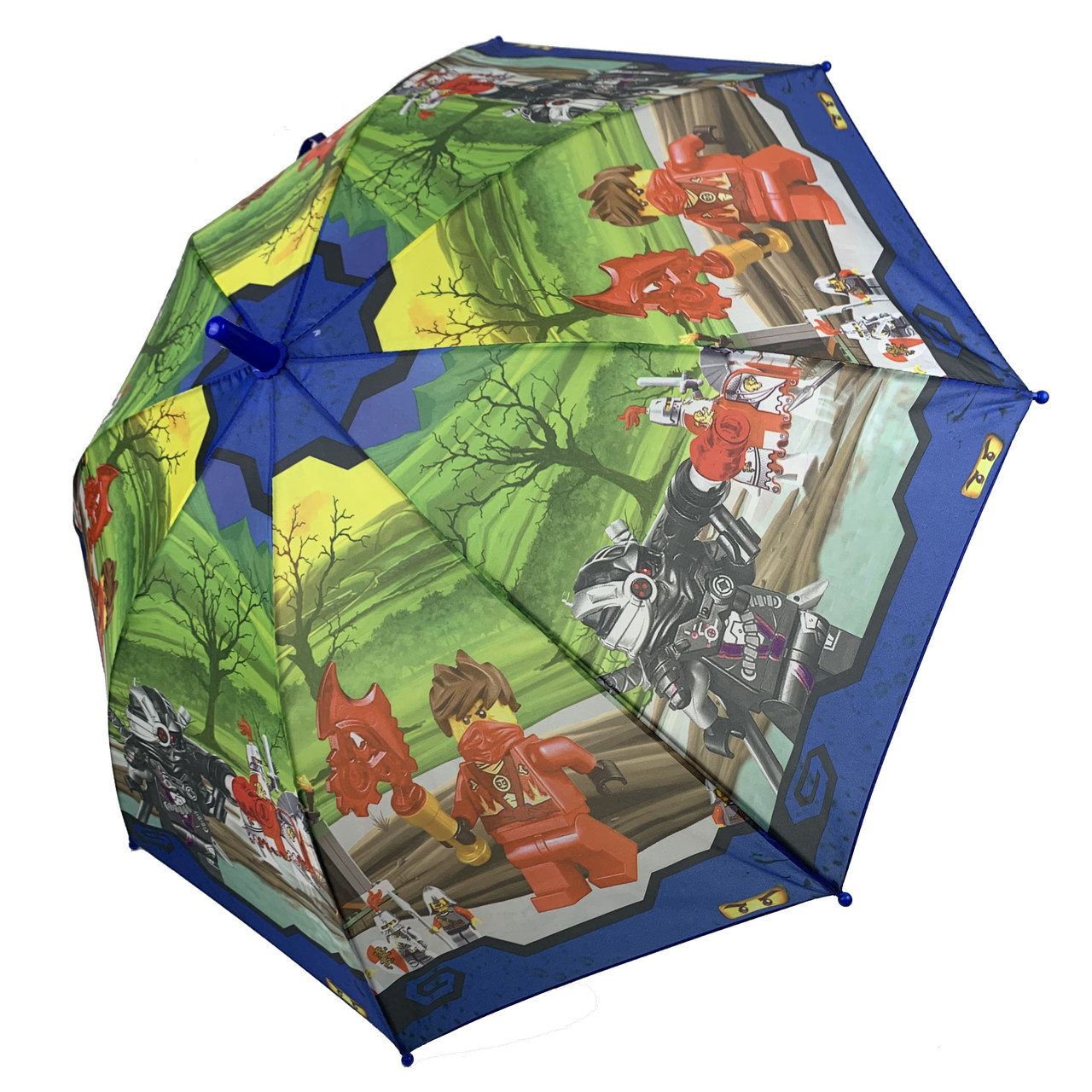 Дитяча парасоля "Лего Ніндзяго" для хлопчиків від Paolo Rossi, з синьою ручкою, 0017-5