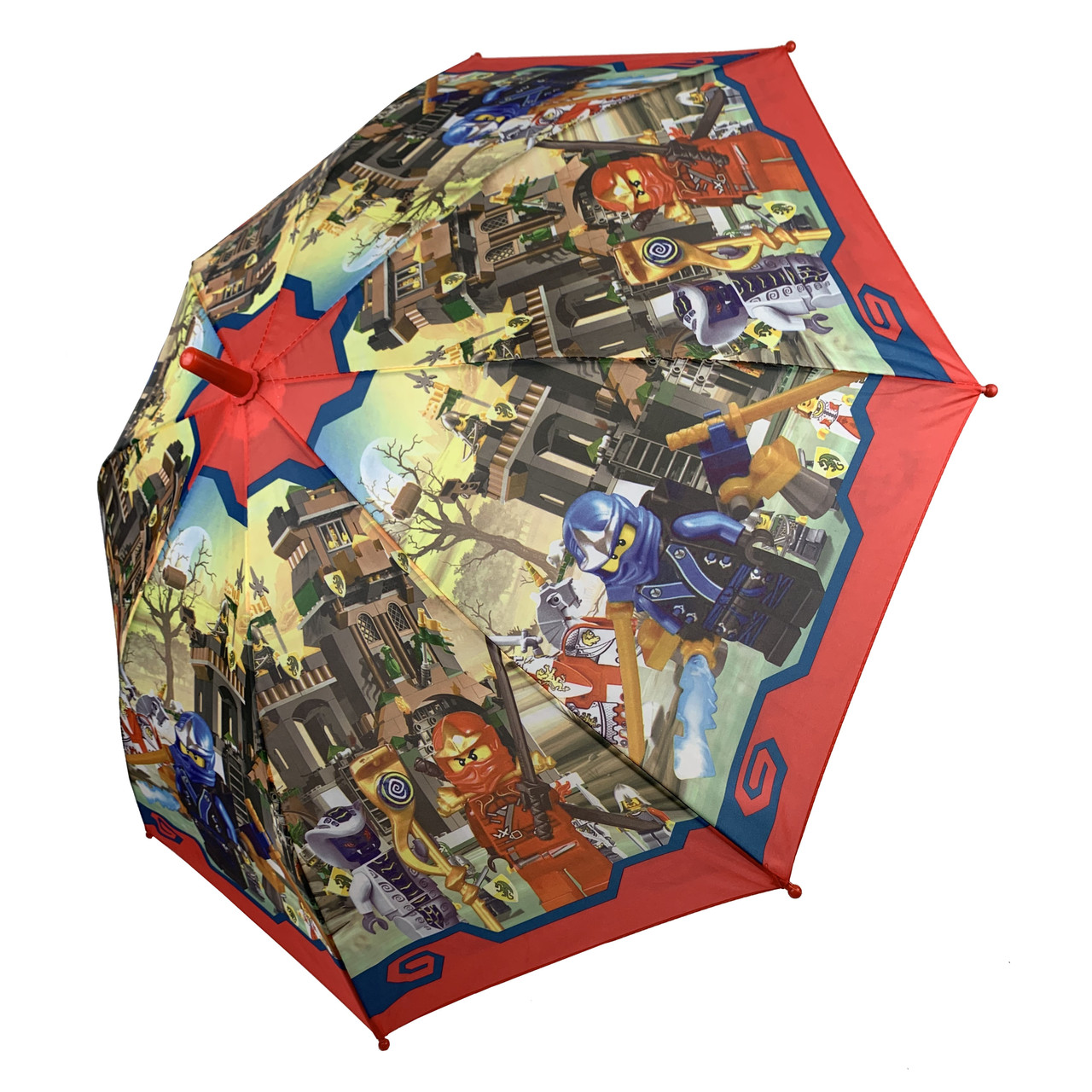 Дитяча парасоля для хлопчиків "Лего Ниндзяго" від Paolo Rossi, з червоною ручкою, 0017-7
