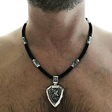 Шовковий православний шнурок із підвіскою Георгій Переможець, фото 2