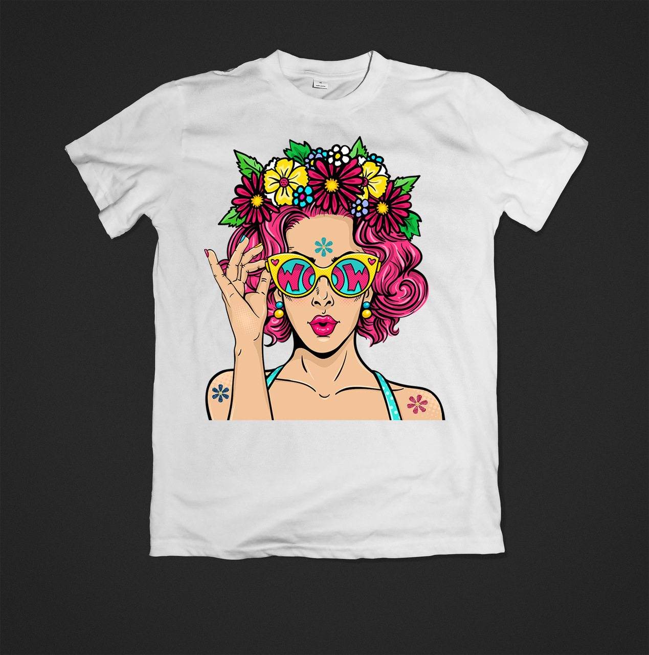 Футболка жіноча з веселим принтом pop art