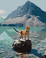 Холст для рисования Кот оцелот в горах (BK-GX32121) 40 х 50 см (Без коробки)