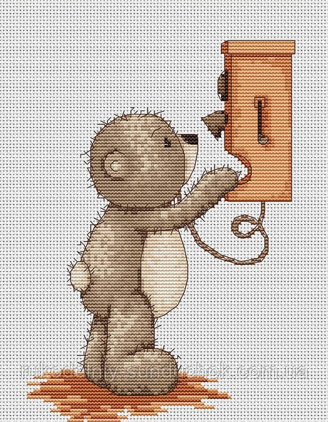 Набір для вишивки хрестом Luca-S B1010 Ведмежа Бруно, фото 1