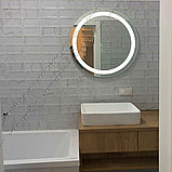 Дзеркало з LED-підсвіткою кругле, 800х800 мм, L38, фото 4