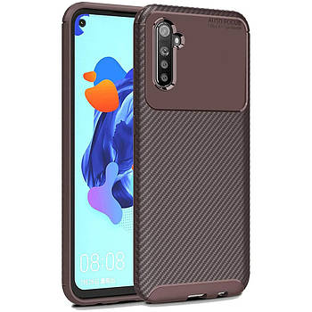 Чохол Carbon Case для Realme 6 Brown