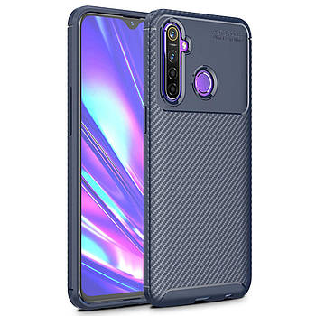 Чохол Carbon Case для Realme 5 Pro / Realme Q Blue