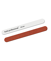Пилка для нігтів Kodi WHITE/BROWN 180/240 гріт, пряма