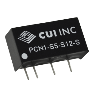 DC DC преобразователь CUI INC PCN1-S12-S5-S 1W, Vin 10.8~13.2V, Vout 5V, 200mA, SIP