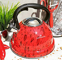 Чайник из нержавеющей стали со свистком 3л Edenberg EB-1990 Чайник для индукционной плиты Чайник газовый