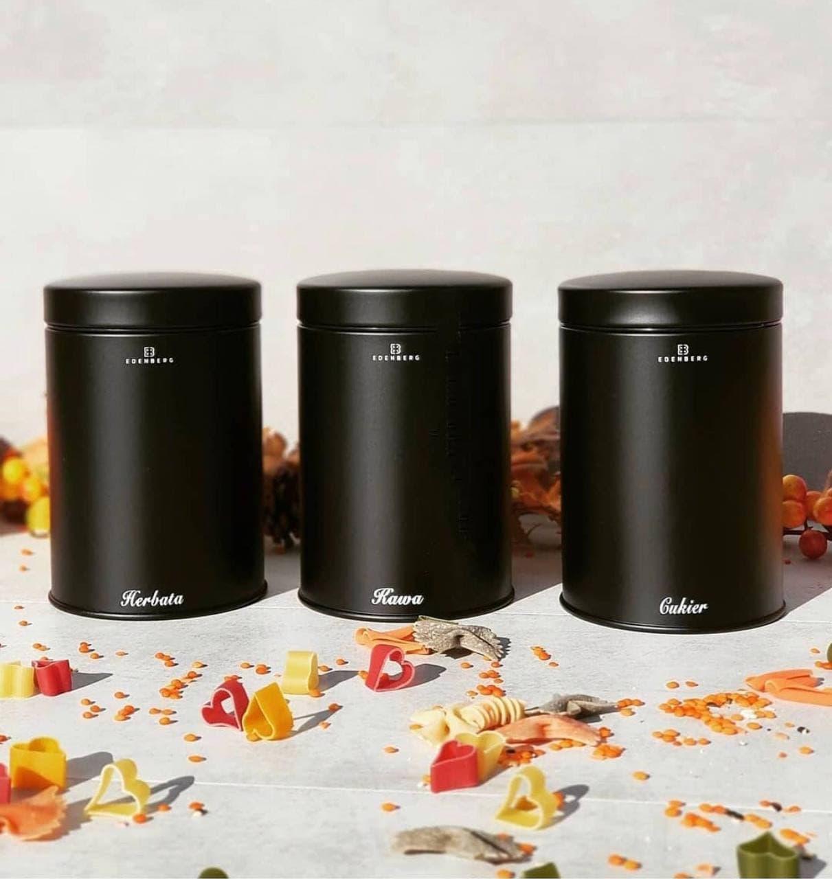 Набір ємностей для зберігання сипких продуктів 3 штуки Edenberg EB-142, фото 1