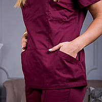 Женская медицинская блуза "Avicenna" бордовая
