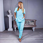 Штани жіночі медичні Avicenna блакитні, фото 3