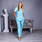 Штани жіночі медичні Avicenna блакитні, фото 4