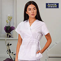 Женская медицинская блуза Эдельвика белая