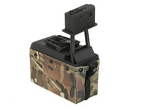 Електро-бункерний магазин M249 на 1500 кульок - MULTICAM [BattleAxe] (для страйкболу), фото 5