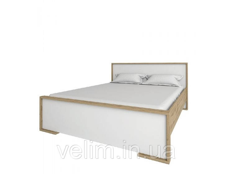 Ліжко двоспальне Сокме Франческа 160+ламель 160х200 дуб вотан/білий