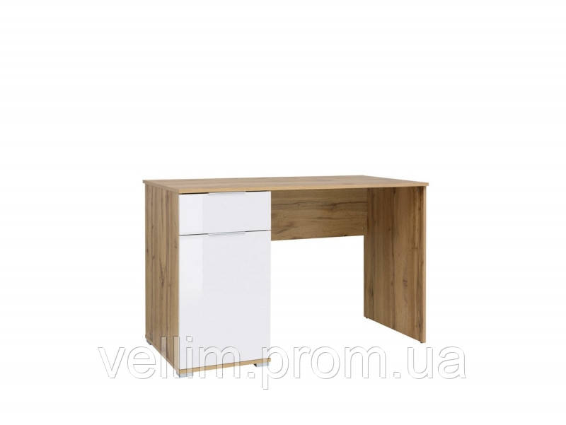 Стіл письмовий BRW Злата BIU/120 120х76х60 дуб вотан/білий
