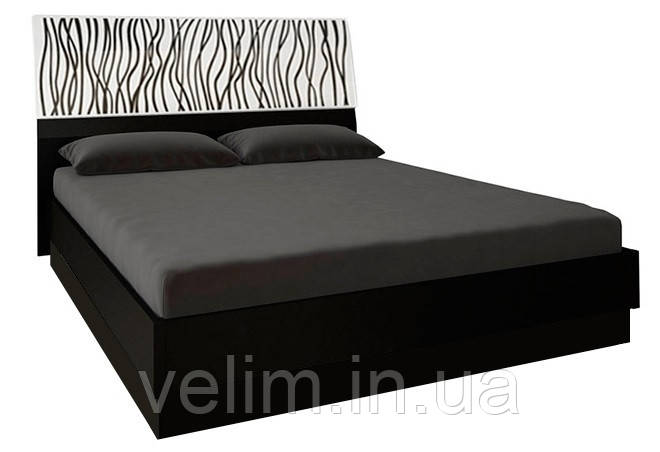 Ліжко двоспальне MiroMark Терра (підйомна) + каркас 180х200 чорний/білий глянець