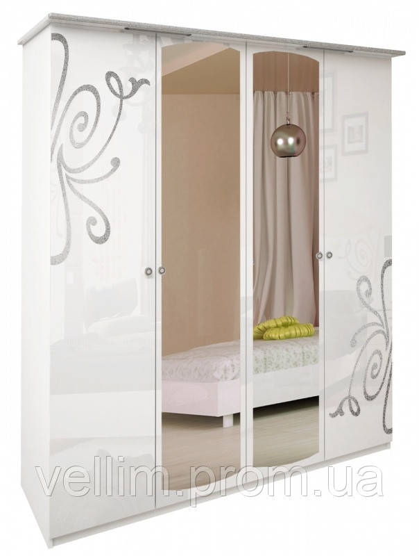 Шафа MiroMark Богема 4Дз 184х212,5х63 білий глянець
