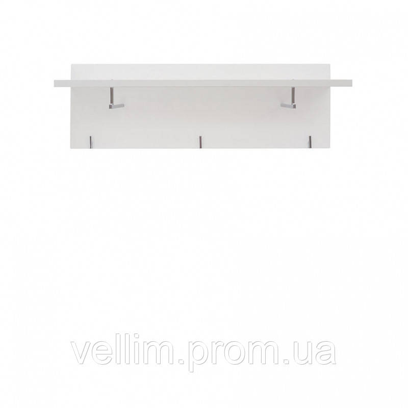 Вішалка в передпокій BRW Флеймс PAN/3/9 92х30х29 білий/білий глянець