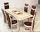 Кухонний комплект, розкладний стіл + стільці 6 шт., фото 3