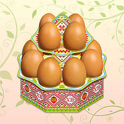 Декоративна підставка для яєць No12.1 "Традиційна" (12 яєць) висока (1 шт.)