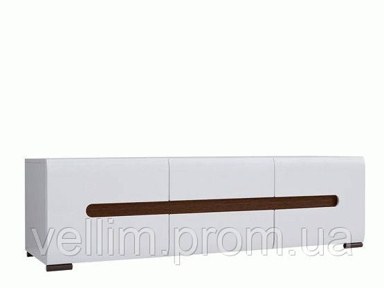 Тумба під ТВ BRW Ацтека 2D2S/4/15 150х43х47 білий/білий глянець