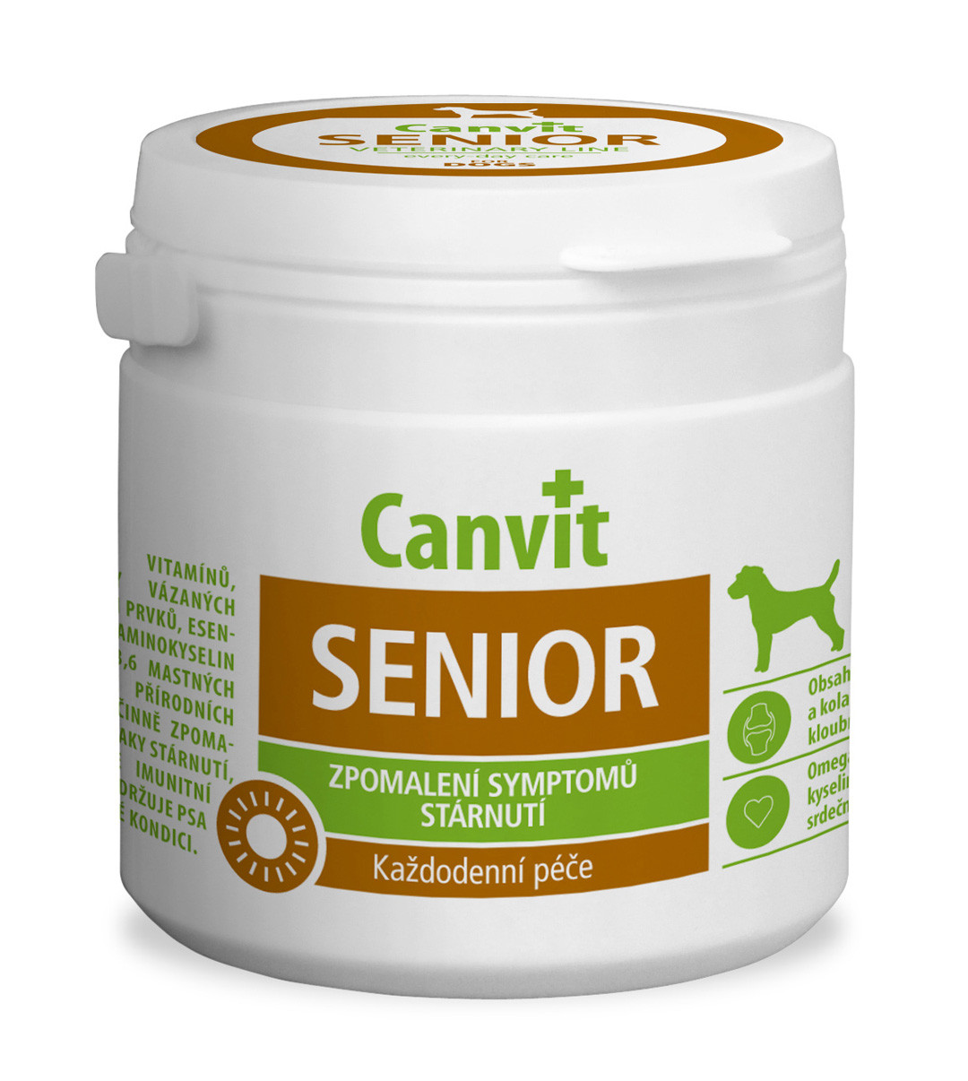 Canvit Senior 100 г (Канвит Сеньйор) витаминная кормовая добавка для пожилых собак от 7 лет - фото 1 - id-p1345991521