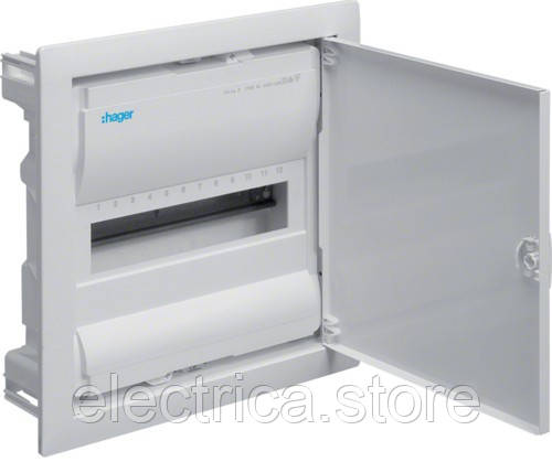 Щит HAGER на 12(14) модулів, внутрішній з металевими дверями VOLTA VU12UA, фото 1