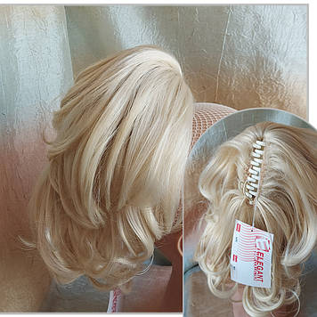 Хвост-шиньон каскад двосторонній на крабі блонд AERO-613