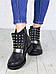 Жіночі демісезонні осінні шкіряні черевики на низькому ходу (код:W-Анжеліка-оливка), фото 4